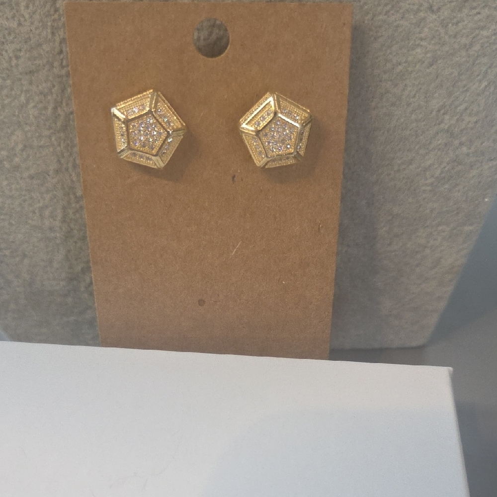 Gold Geometric Stud Earrings